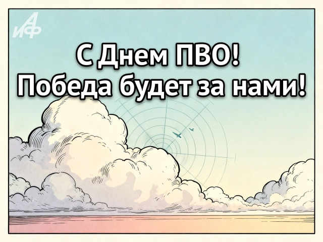 поздравительная открытка День ПВО для военного