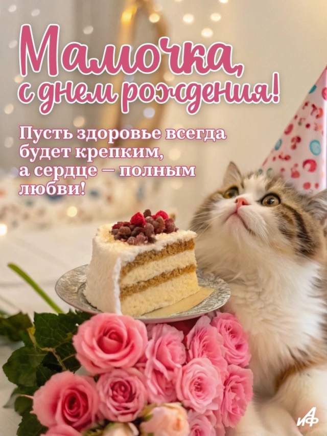 с днем рождения открытка для мамы