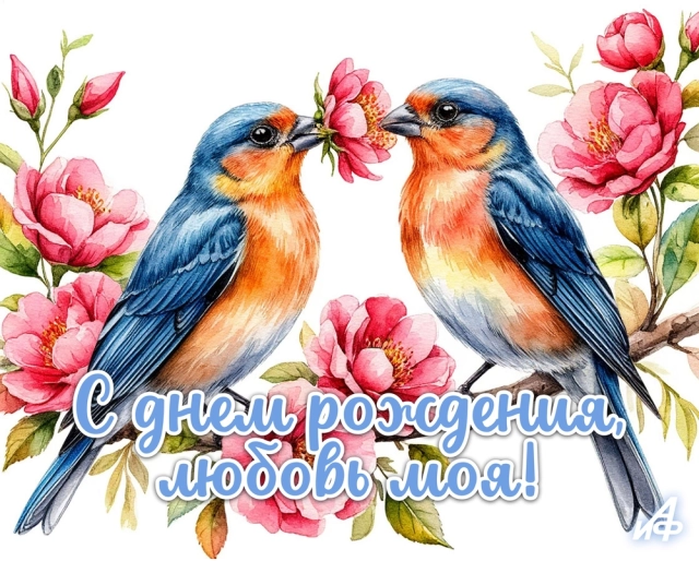 с днем рождения любовь открытка