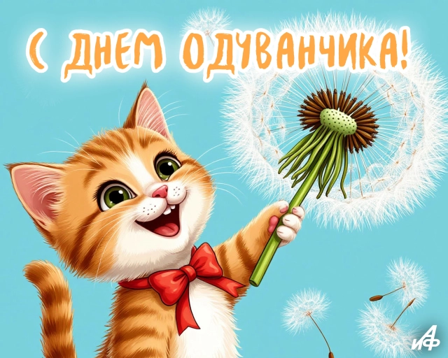 день одуванчика 13 мая открытка