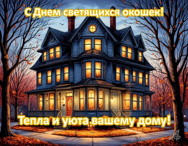 день светящихся окошек открытка