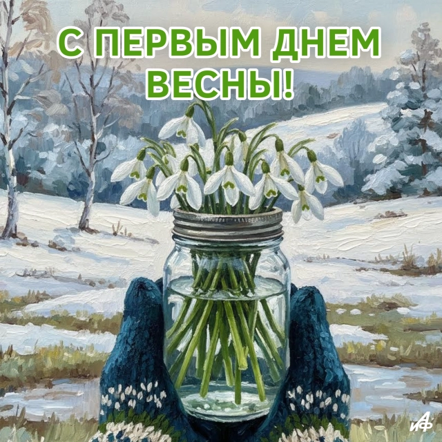 первый день весны открытка