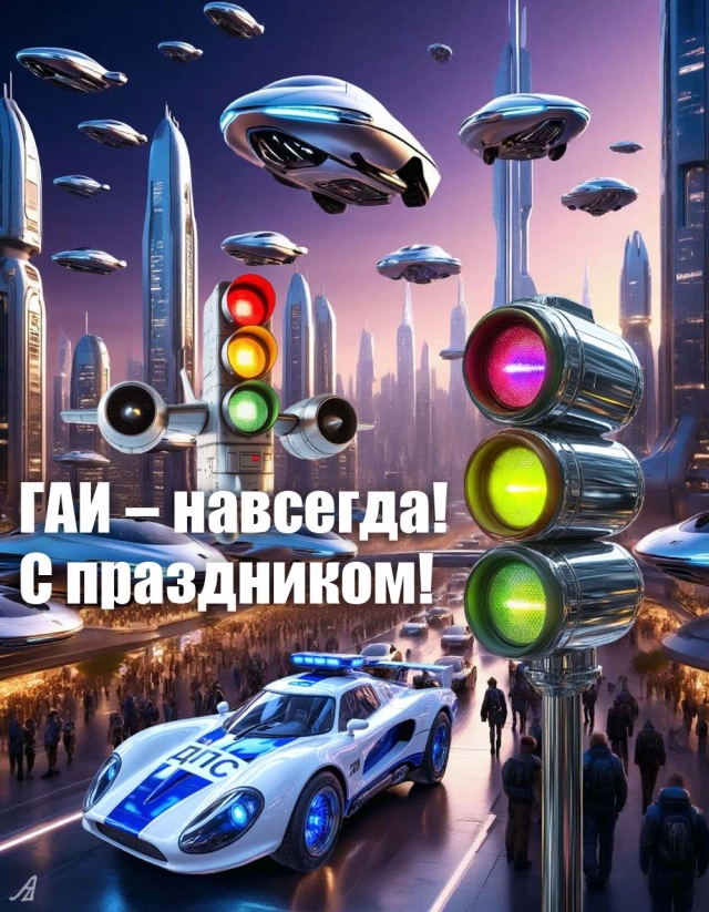 Яркие открытки на день ГАИ. Красивые картинки с поздравлениями для ГИБДД