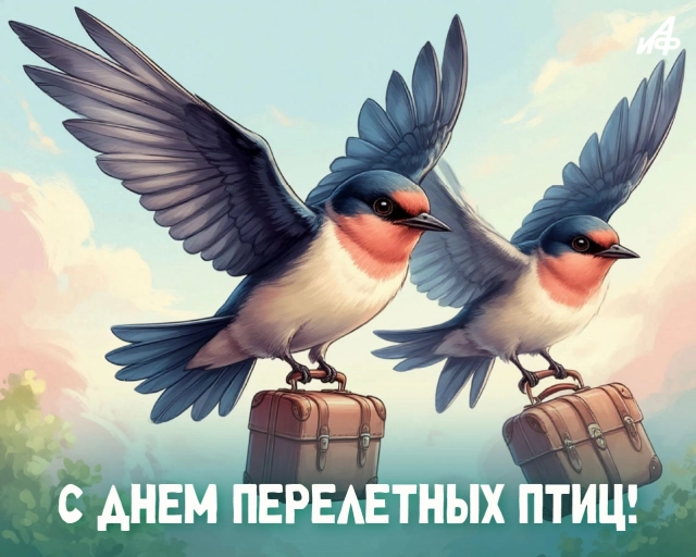 9 мая с днем перелетных птиц открытка