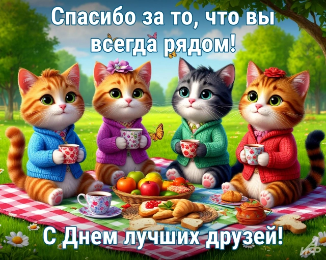 40+ открыток с Днем дружбы. Яркие и красивые картинки для друзей и подруг