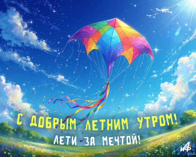 открытка с добрым утром лето