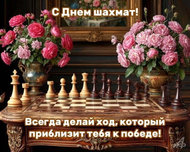 открытка день шахмат