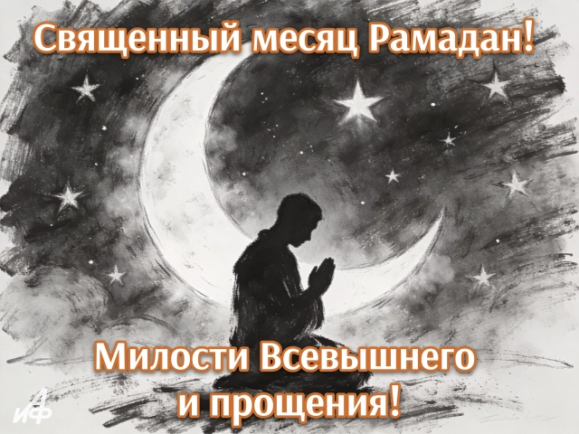 открытка священный месяц Рамадан