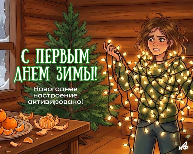 с первым днем ззимы открытка