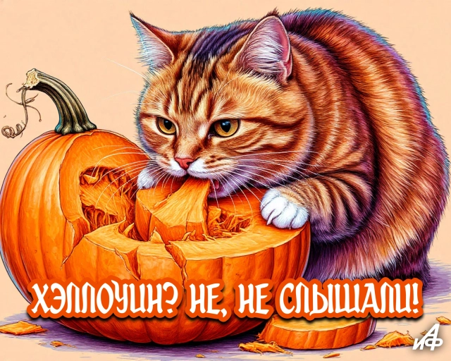 хэллоуин забавные открытки