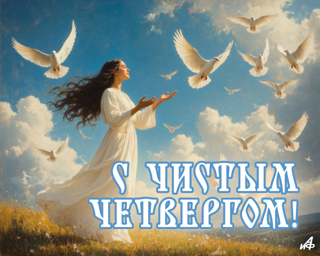 С Чистым Четвергом открытка