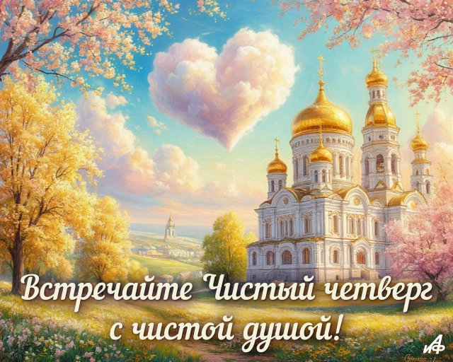 открытки Чистый четверг перед Пасхой бесплатно без регистрации