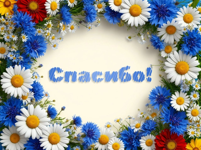 открытка спасибо