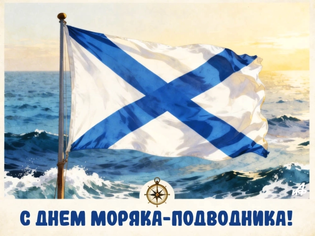 с днем подводника в России открытка