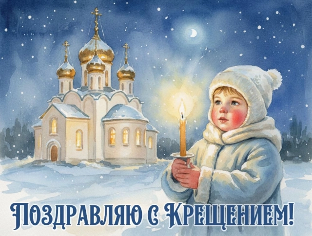 открытки крещение 19 января