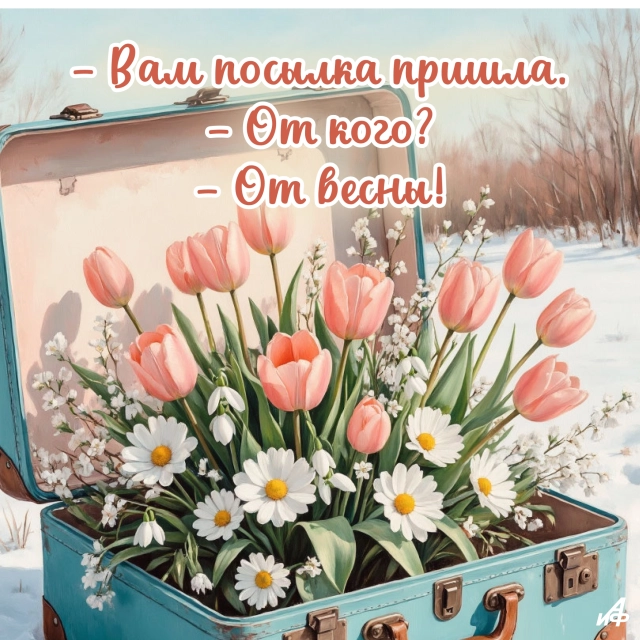 последний день зимы открытка