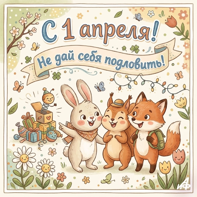 открытка 1 апреля не дай себя подловить