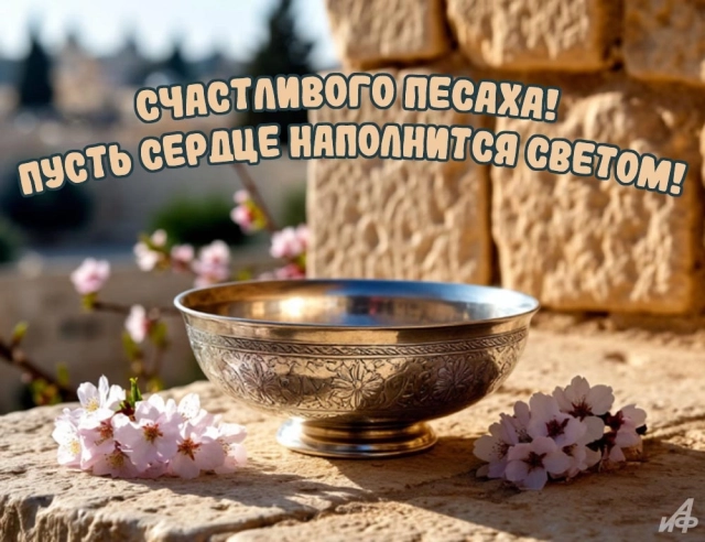 открытка с Песахом для семьи поздравление