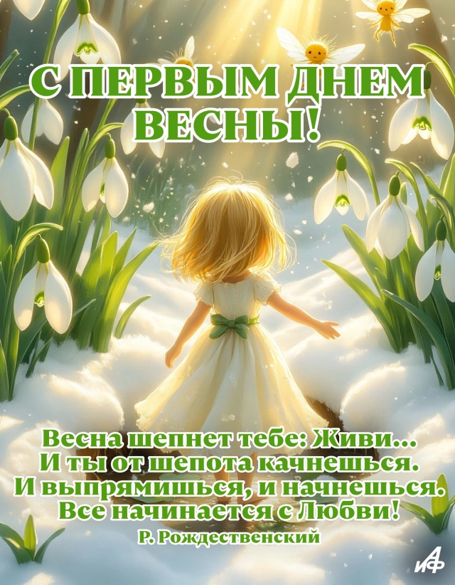 открытка с 1 марта