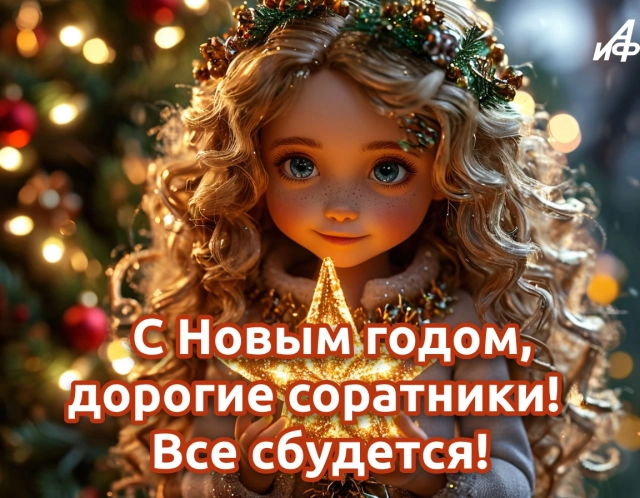 открытка с новым годом для коллег